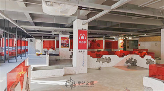 銀川串不串火鍋店800㎡工(公)裝裝修施工實景